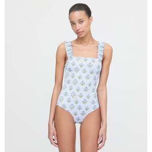 Hill House Home The Teagan One Piece - Blue Block Print Size SBlue Block Print /